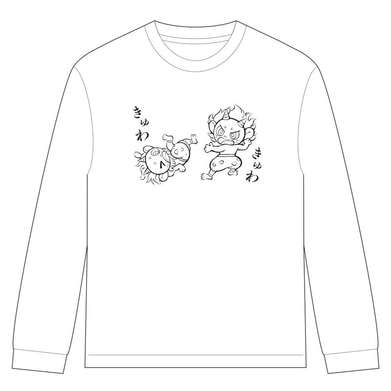 しゃばけ リブ付ロングスリーブTシャツ Lサイズ 鳴家 戯画ver. Image 4 | AniSmile