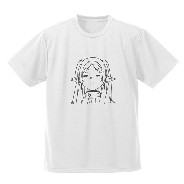 葬送のフリーレン フリーレン フェイス ドライTシャツ/WHITE-M - 公式商品画像 | AniSmile