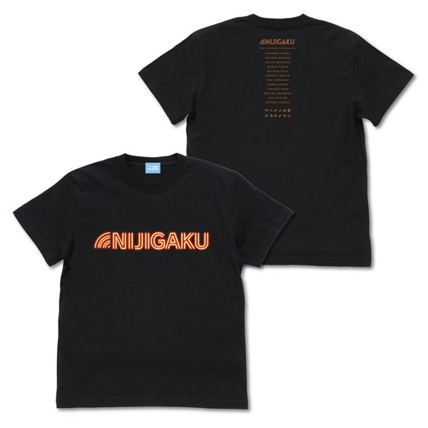 虹ヶ咲学園スクールアイドル同好会 ネオンサインロゴ Tシャツ/BLACK-M - 公式商品画像 | AniSmile