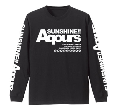 ラブライブ!サンシャイン!! AqoursロングスリーブTシャツ/BLACK-M - official product image | AniSmile