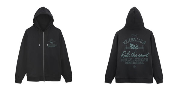 ハイキュー!! 青葉城西高校バレーボール部 ジップパーカー Ver.2.0/BLACK-L - 公式商品画像 | AniSmile