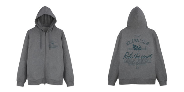 ハイキュー!! 青葉城西高校バレーボール部 ジップパーカー Ver.2.0/MIX GRAY-XL - 公式商品画像 | AniSmile