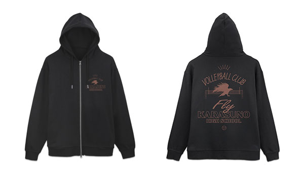 ハイキュー!! 烏野高校排球部 ジップパーカー Ver.2.0/BLACK-L - 公式商品画像 | AniSmile