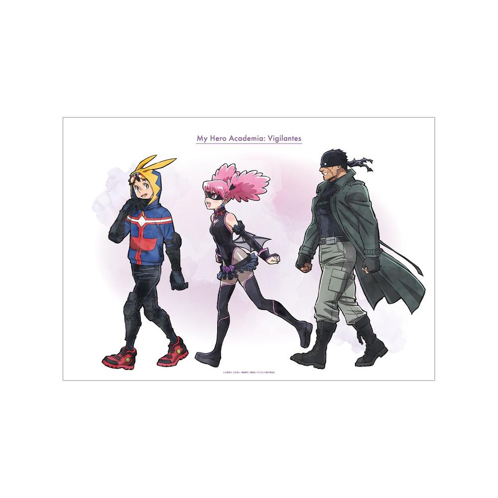 プレミアム アクリルジオラマプレート「ヴィジランテ -僕のヒーローアカデミア ILLEGALS-」01/書道ver. 集合デザイン(レトロアート) 画像 3 | AniSmile