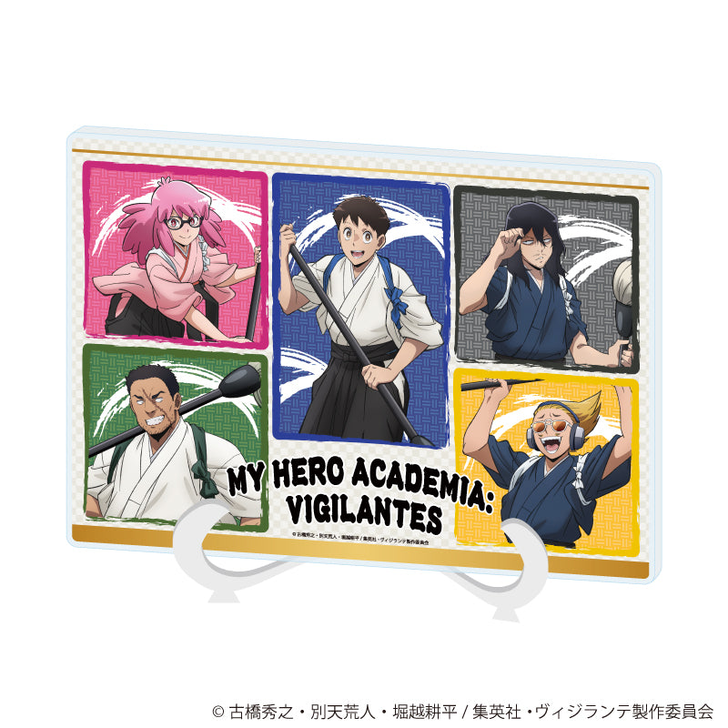 アクリルアートボード(A5サイズ)「ヴィジランテ -僕のヒーローアカデミア ILLEGALS-」01/書道ver. 集合デザイン(描き下ろし) - 公式商品画像 | AniSmile