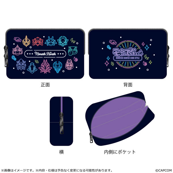 モンスターハンター モンでふぉ ポーチ ネオンテーマ - 公式商品画像 | AniSmile