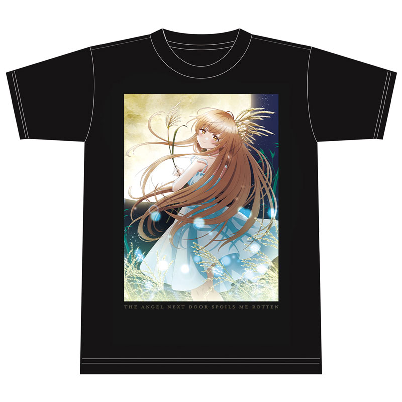 お隣の天使様にいつの間にか駄目人間にされていた件 Tシャツ 椎名真昼 十五夜ver. Lサイズ 画像 3 | AniSmile