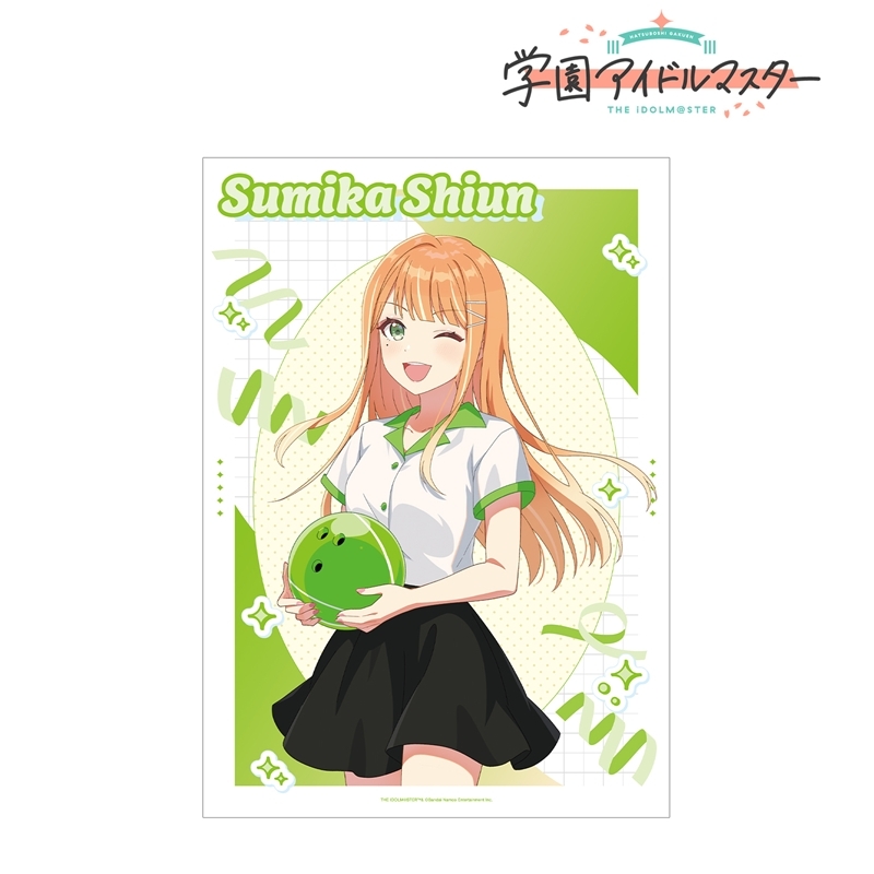 学園アイドルマスター 描き下ろし 紫雲清夏 ボウリングシャツver. A3マット加工ポスター 画像 2 | AniSmile