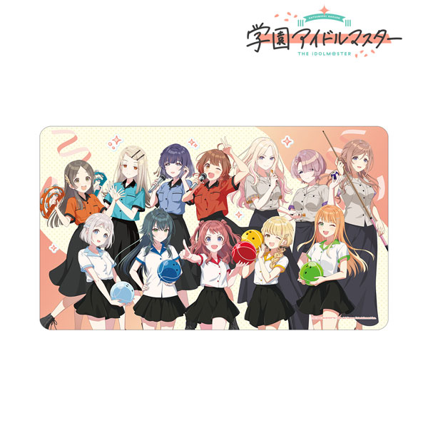 学園アイドルマスター 描き下ろし 集合 ボウリングシャツver. マルチデスクマット - 公式商品画像 | AniSmile