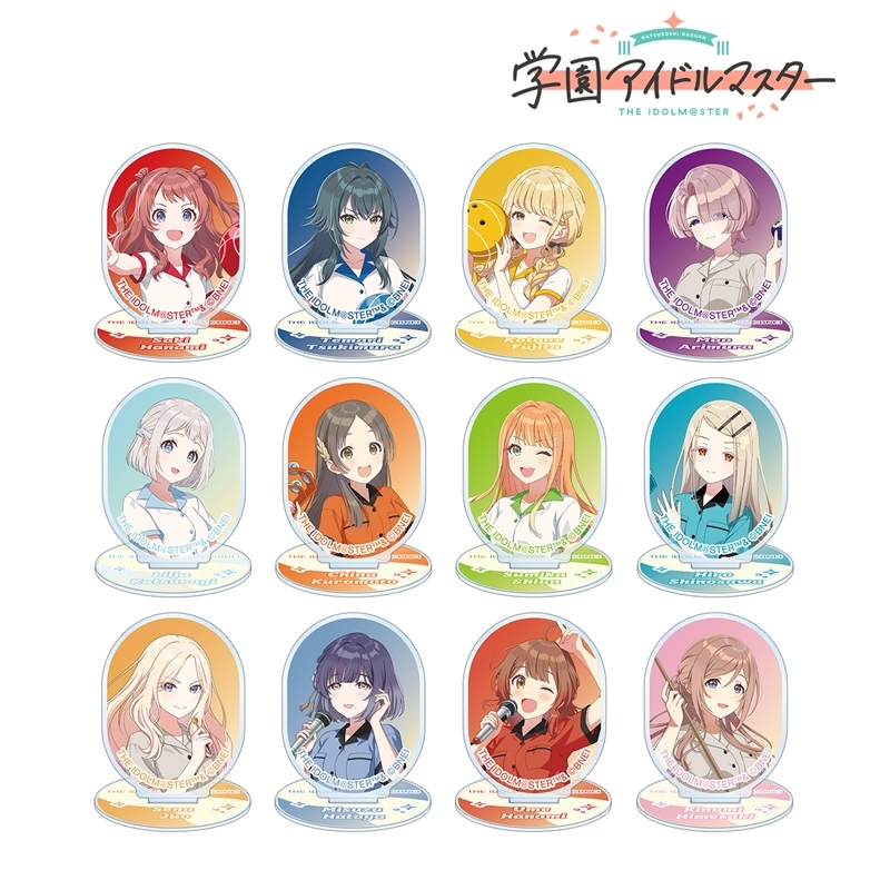 学園アイドルマスター 描き下ろし ボウリングシャツver. トレーディングミニアクリルスタンド(単位/単品) 画像 2 | AniSmile