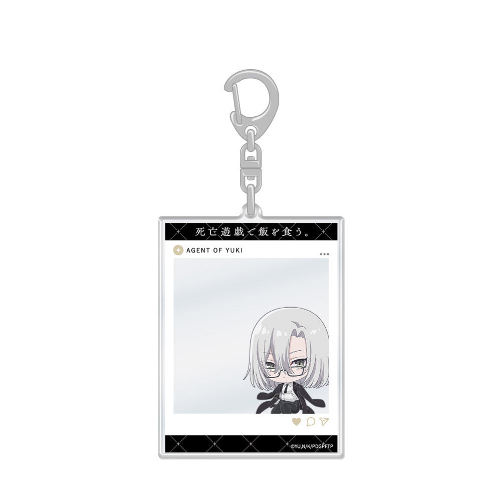 「死亡遊戯で飯を食う。」SNS風アクリルカードキーホルダー 幽鬼のエージェント - 公式商品画像 | AniSmile