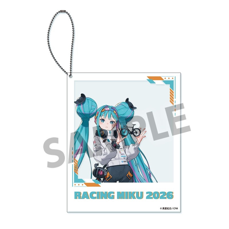 レーシングミク 2026 TEAM UKYO 応援 Ver. ポラロイド風アクリルキーホルダー - 公式商品画像 | AniSmile