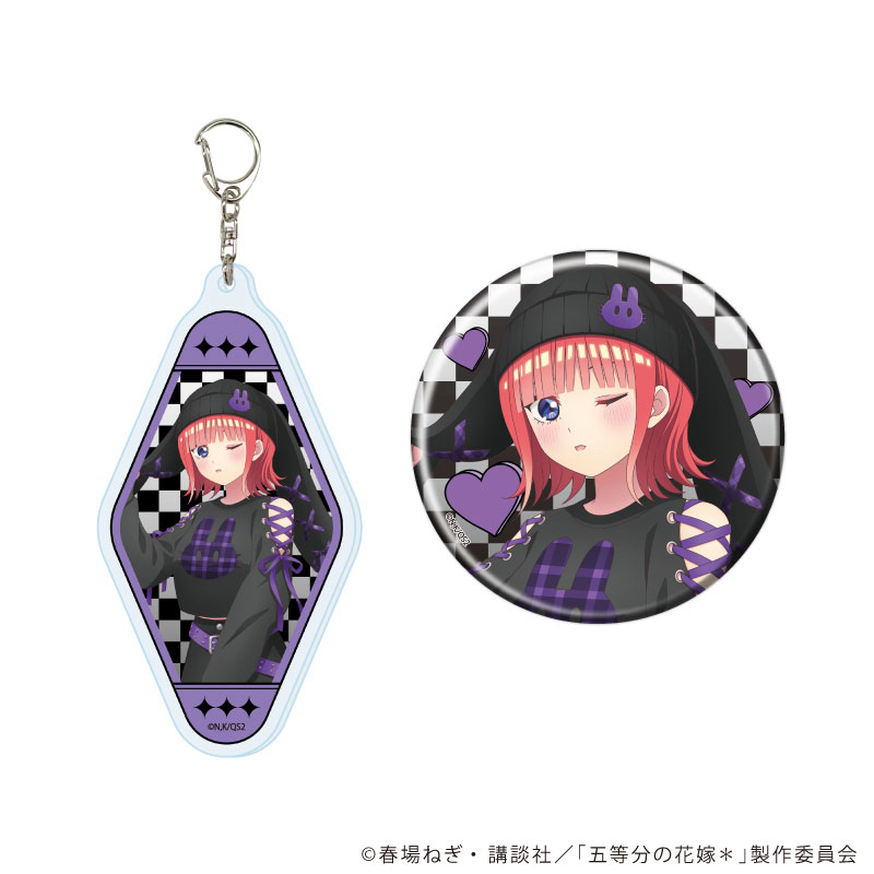 アクリルキーホルダー&缶バッジセット「五等分の花嫁*」02/二乃 甘辛ロックver.(描き下ろしイラスト) 画像 2 | AniSmile