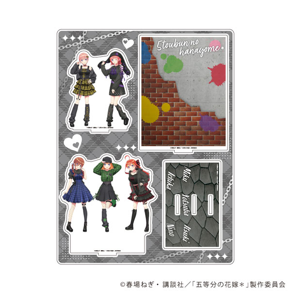 アクリルジオラマ「五等分の花嫁*」01/集合デザイン 甘辛ロックver.(描き下ろしイラスト) - 公式商品画像 | AniSmile