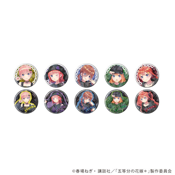 ホログラム缶バッジ(65mm)「五等分の花嫁*」01/甘辛ロックver. ブラインド(全10種)(描き下ろしイラスト) - 公式商品画像 | AniSmile