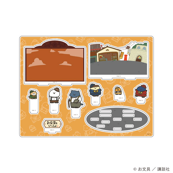 アクリルジオラマ「お文具といっしょ」01/レトロデパートver.(描き下ろしイラスト) - 公式商品画像 | AniSmile