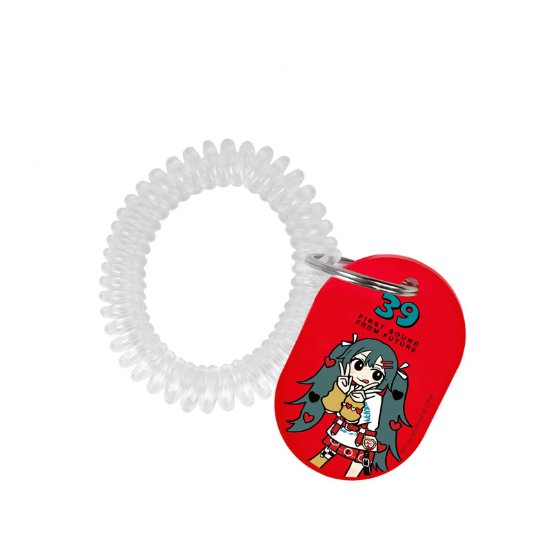 描き下ろし 初音ミク ハート デフォルメver. Art by coalowl ロッカーキー風アクリルキーホルダー ver.A Image 2 | AniSmile
