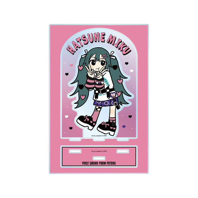 描き下ろし 初音ミク ハート デフォルメver. Art by coalowl パーツ付きBIGアクリルスタンド ver.B Image 2 | AniSmile