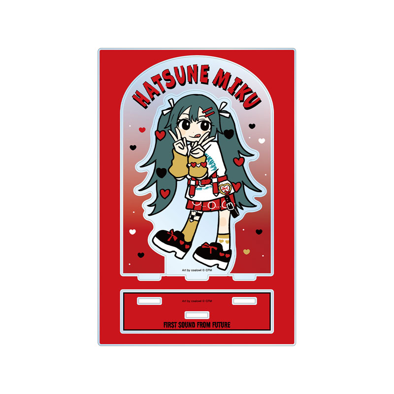 描き下ろし 初音ミク ハート デフォルメver. Art by coalowl パーツ付きBIGアクリルスタンド ver.A Image 2 | AniSmile
