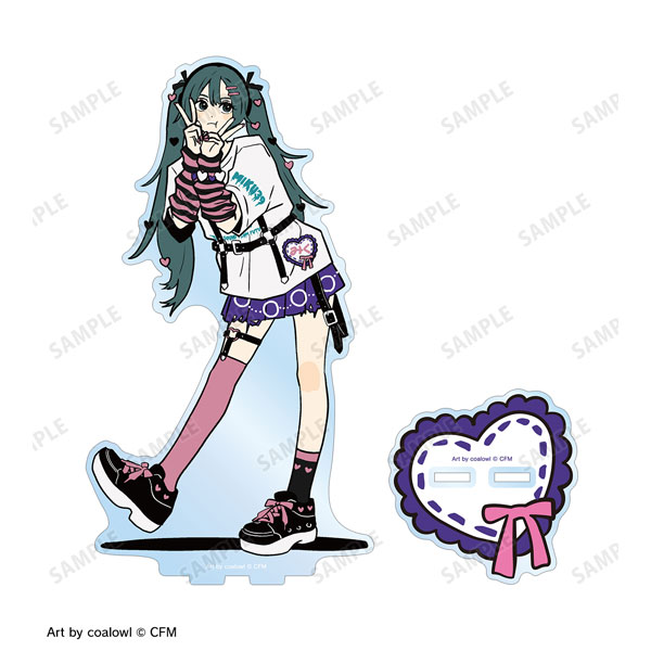 描き下ろし 初音ミク ハートver. Art by coalowl BIGアクリルスタンド ver.B - AniSmile