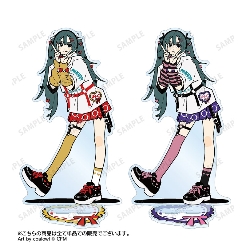 描き下ろし 初音ミク ハートver. Art by coalowl BIGアクリルスタンド ver.B Image 4 | AniSmile
