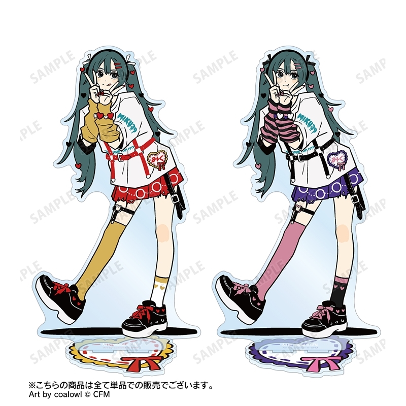 描き下ろし 初音ミク ハートver. Art by coalowl BIGアクリルスタンド ver.A 图片 4 | AniSmile