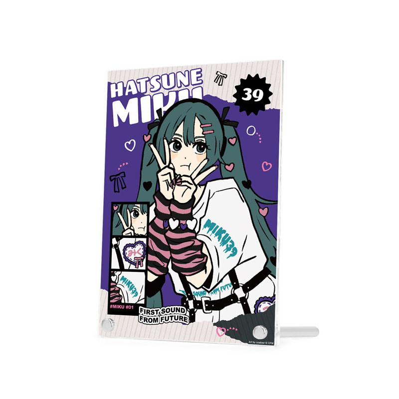 描き下ろし 初音ミク ハートver. Art by coalowl A5アクリルパネル ver.B 图片 2 | AniSmile