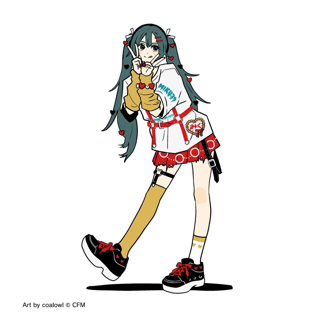 描き下ろし 初音ミク Art by coalowl イラスト着用Tシャツメンズ(サイズ/S) 画像 5 | AniSmile