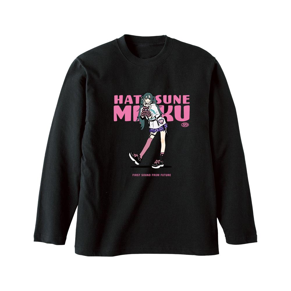 描き下ろし 初音ミク ハートver. Art by coalowl ロングTシャツ ver.Bユニセックス(サイズ/S) - 公式商品画像 | AniSmile