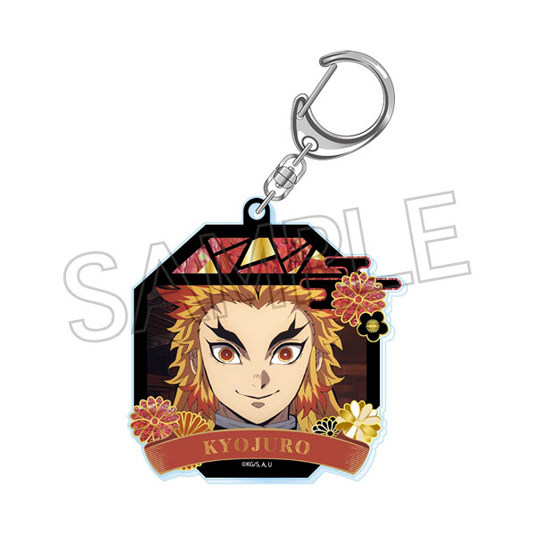 鬼滅の刃 螺鈿風シリーズ アクリルキーホルダー Vol.4 煉獄杏寿郎【再販】 - 公式商品画像 | AniSmile