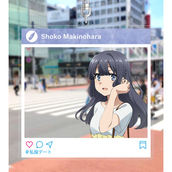 青春ブタ野郎はバニーガール先輩の夢を見ない 描き下ろしイラスト 牧之原翔子 BIGアクリルキーホルダー 画像 2 | AniSmile