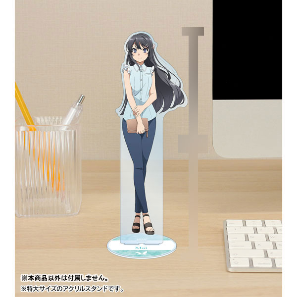 青春ブタ野郎はバニーガール先輩の夢を見ない 描き下ろしイラスト 桜島麻衣 特大アクリルスタンド 画像 3 | AniSmile