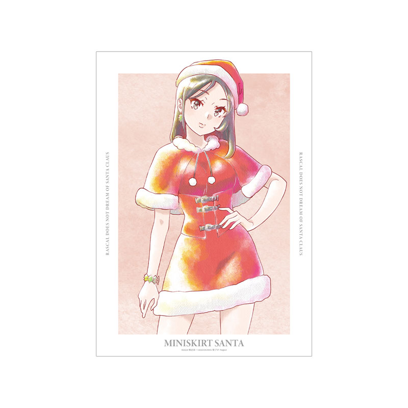 青春ブタ野郎はサンタクロースの夢を見ない ミニスカサンタ Ani-Art aqua label A3マット加工ポスター 画像 2 | AniSmile