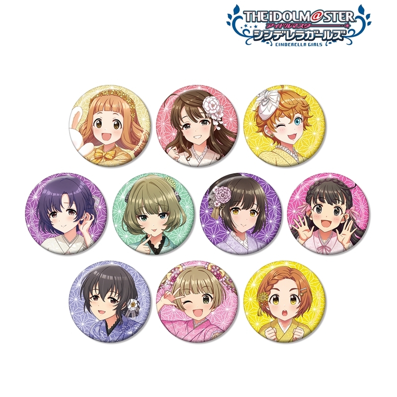 アイドルマスター シンデレラガールズ 描き下ろし レース着物ver. トレーディンググリッター缶バッジ(単位/単品) 画像 2 | AniSmile