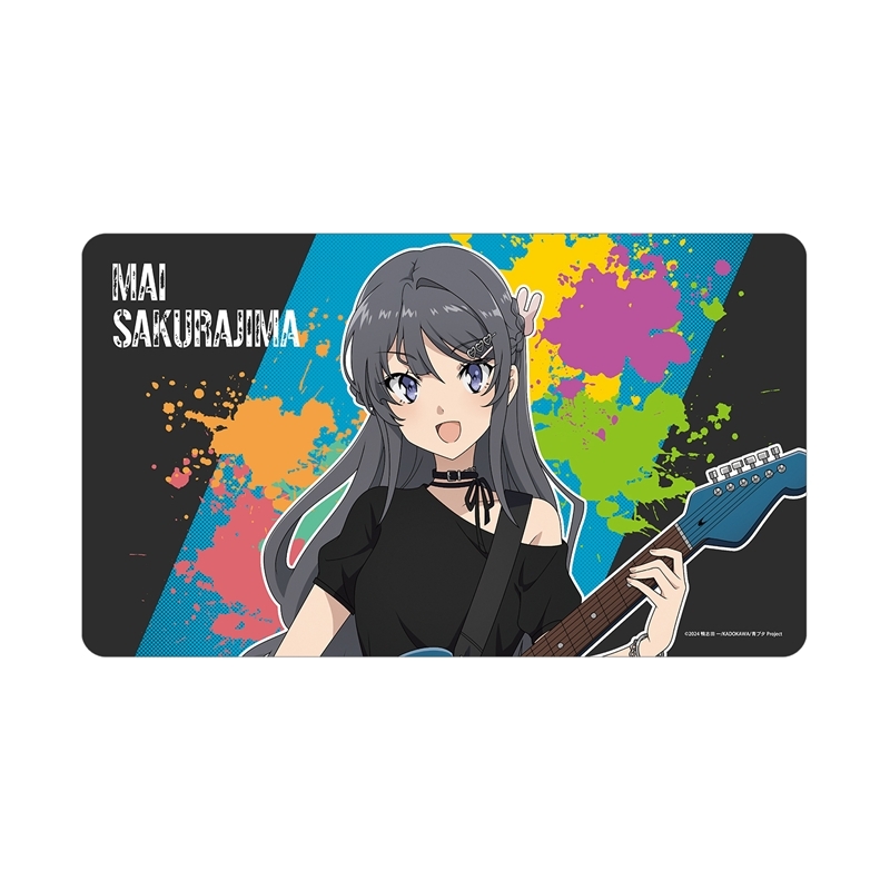 「青春ブタ野郎」シリーズ 描き下ろし 桜島麻衣 ギター演奏ver. マルチデスクマット - 公式商品画像 | AniSmile