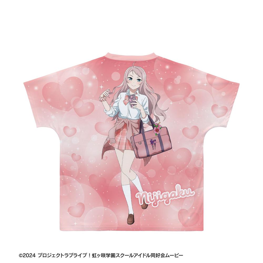 ラブライブ!虹ヶ咲学園スクールアイドル同好会 描き下ろし 鐘 嵐珠 ギャル制服ver. フルグラフィックTシャツユニセックス(サイズ/XXS) 画像 3 | AniSmile
