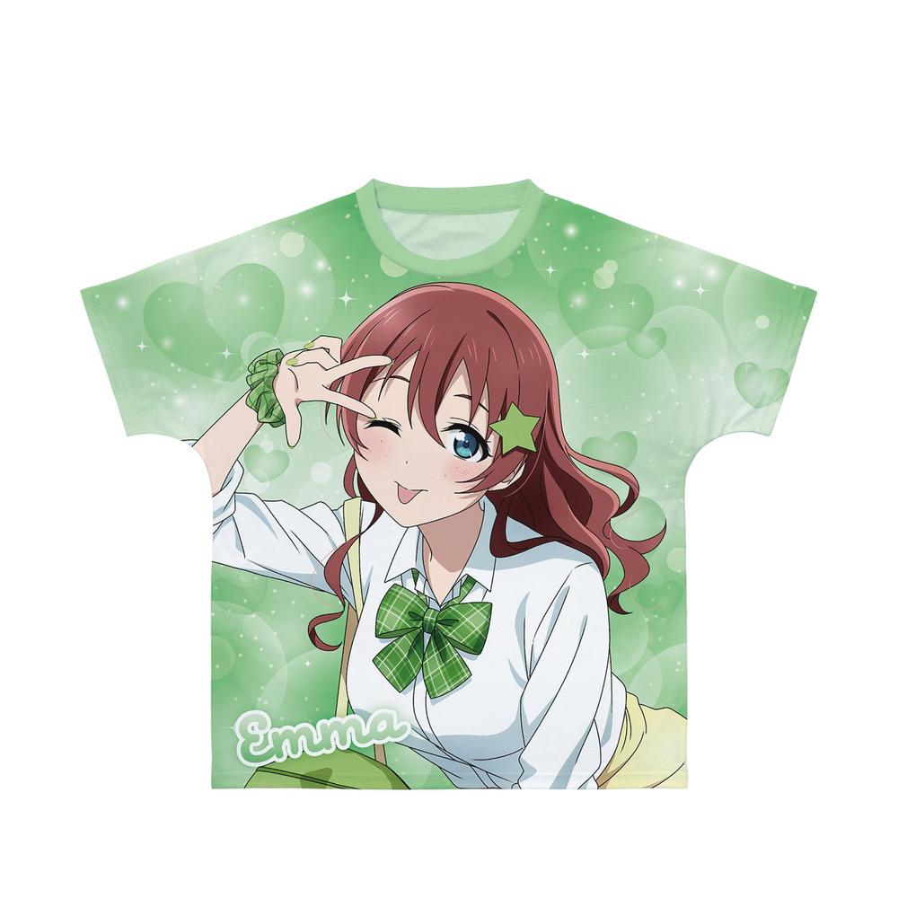 ラブライブ!虹ヶ咲学園スクールアイドル同好会 描き下ろし エマ・ヴェルデ ギャル制服ver. フルグラフィックTシャツユニセックス(サイズ/XXS) - 公式商品画像 | AniSmile