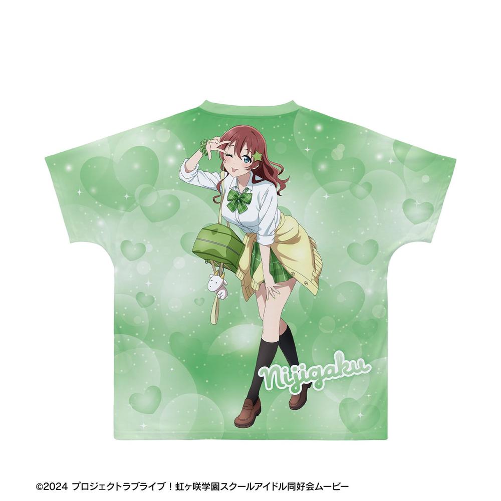 ラブライブ!虹ヶ咲学園スクールアイドル同好会 描き下ろし エマ・ヴェルデ ギャル制服ver. フルグラフィックTシャツユニセックス(サイズ/XXS) 画像 3 | AniSmile
