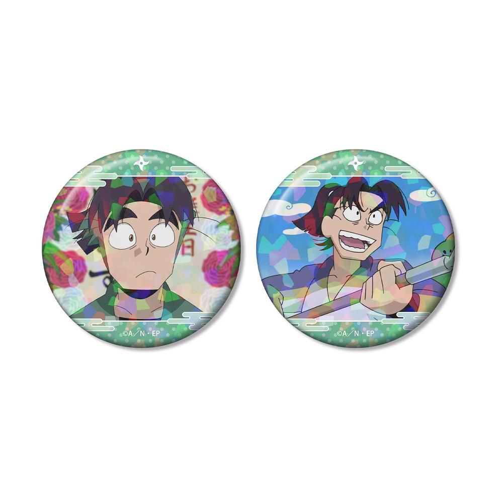 忍たま乱太郎 潮江文次郎 場面写ホログラム缶バッジ2個セット - 公式商品画像 | AniSmile