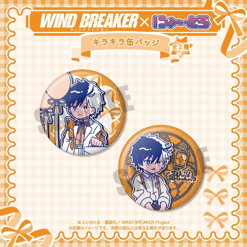 TVアニメ「WIND BREAKER」 にゅ〜とろ バースデーグッズ 桜遥 キラキラ缶バッジ A 画像 2 | AniSmile
