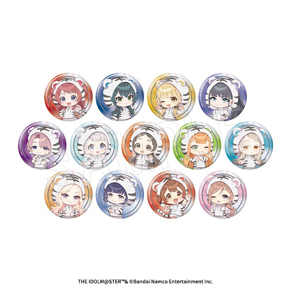 学園アイドルマスター トレーディングミニキャラホロ缶バッジ ホワイトタイガーver. 1pcs - 公式商品画像 | AniSmile