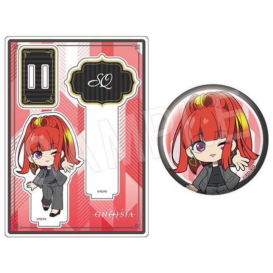 TVアニメ『グノーシア』 アクリルフォトプロップス&グリッター缶バッジセット 黒スーツver. SQ - 公式商品画像 | AniSmile