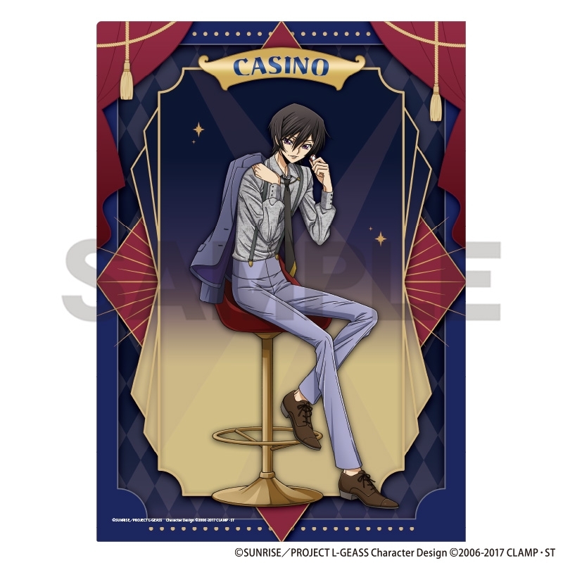 コードギアス 反逆のルルーシュ シングルクリアファイル ルルーシュ カジノB 画像 2 | AniSmile