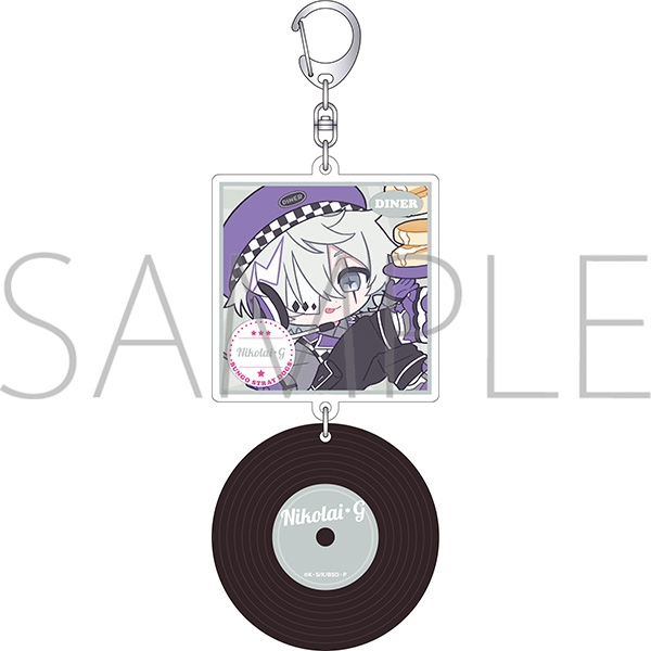 文豪ストレイドッグス レコード風アクリルキーホルダー/ニコライ・G ぱすてるぽっぷ - 公式商品画像 | AniSmile