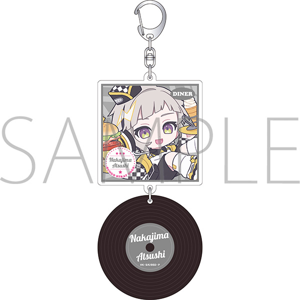 文豪ストレイドッグス レコード風アクリルキーホルダー/中島敦 ぱすてるぽっぷ - 公式商品画像 | AniSmile