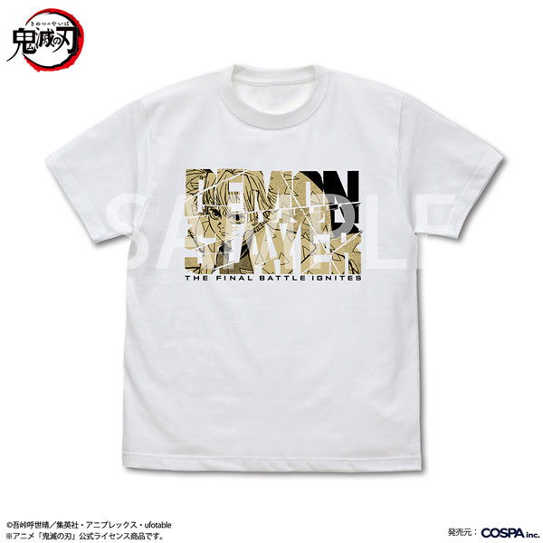 アニメ「鬼滅の刃」 鬼殺隊士 我妻善逸 Tシャツ/WHITE-S - 公式商品画像 | AniSmile