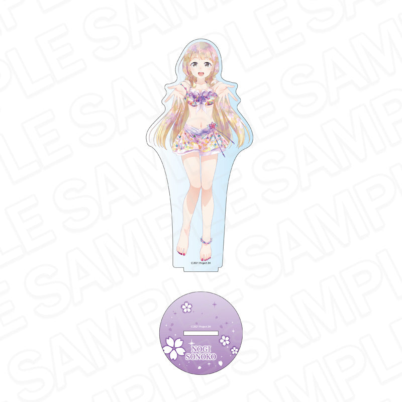 結城友奈は勇者である 大満開の章 ホログラムデカアクリルスタンド PALE TONE series 乃木園子 桜水着 ver. - 公式商品画像 | AniSmile