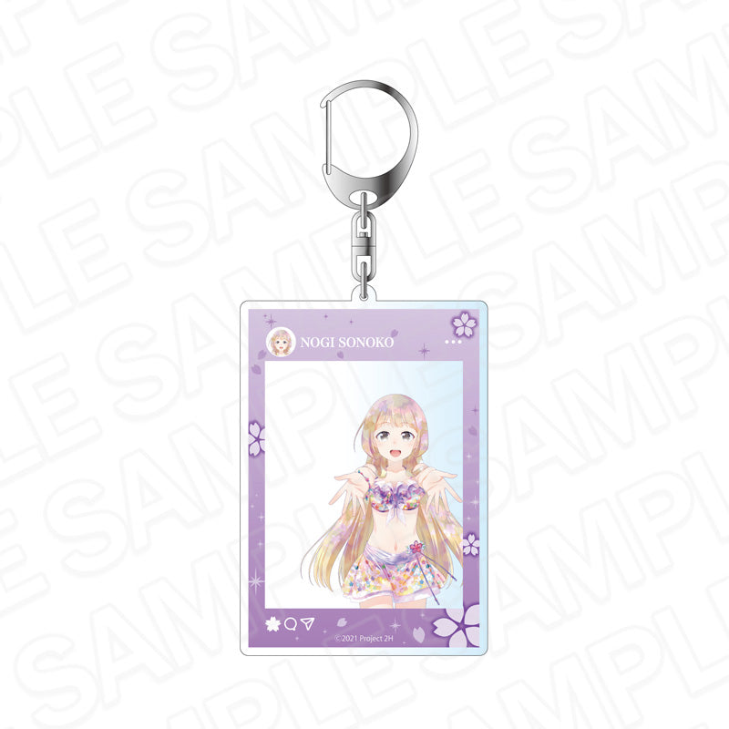 結城友奈は勇者である 大満開の章 SNS風アクリルキーホルダー PALE TONE series 乃木園子 桜水着 ver. - 公式商品画像 | AniSmile