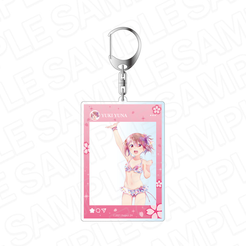 結城友奈は勇者である 大満開の章 SNS風アクリルキーホルダー PALE TONE series 結城友奈 桜水着 ver. - AniSmile
