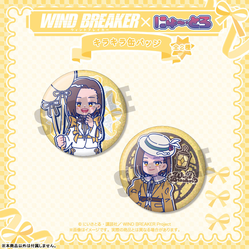 TVアニメ「WIND BREAKER」 にゅ〜とろ バースデーグッズ 橘ことは キラキラ缶バッジ B 画像 2 | AniSmile